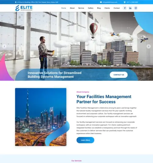 Branding, Web Design and Dev for Facility Management portfolio case study showcase
