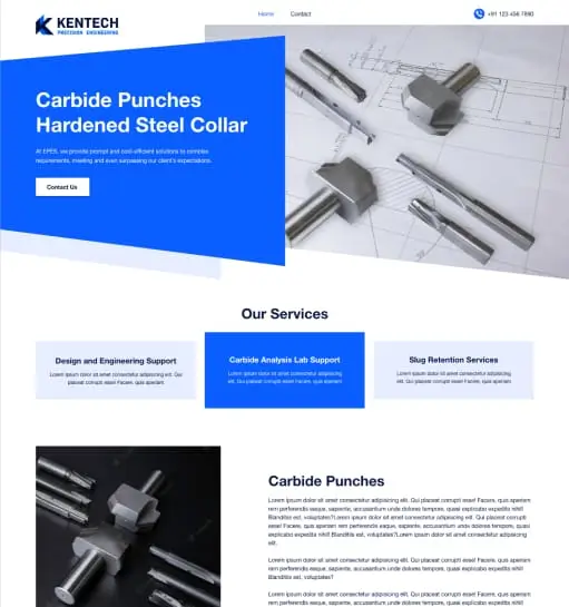 Web Design and Dev for Precision Engineering portfolio case study showcase