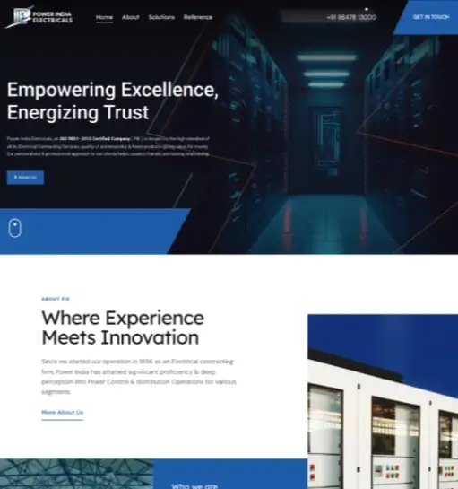 Web Design and Dev for Electrical Manufacturing portfolio case study showcase