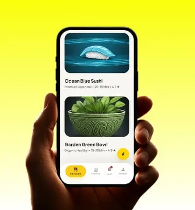 Mobile App UI for Food Delivery gallery image 2