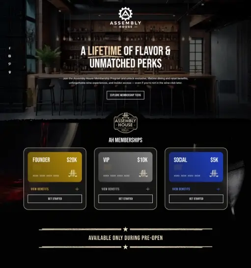 Hospitality Membership Landing Page gallery image 1