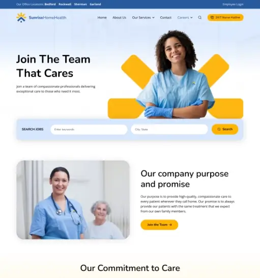Home Healthcare Service Website gallery image 2