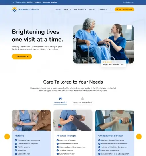 Home Healthcare Service Website gallery image 1