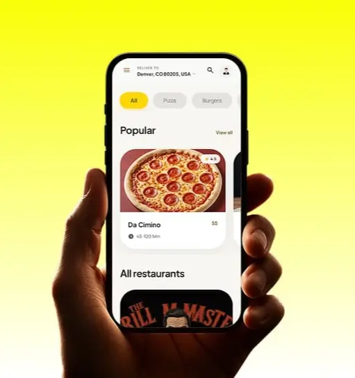 Mobile App UI for Food Delivery project showcase