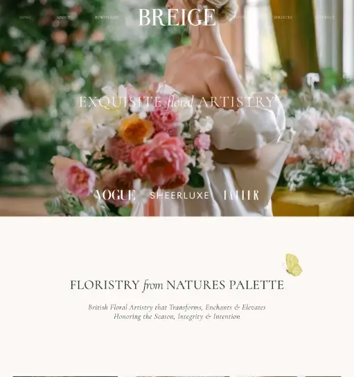 Luxury Floral Website Development project showcase