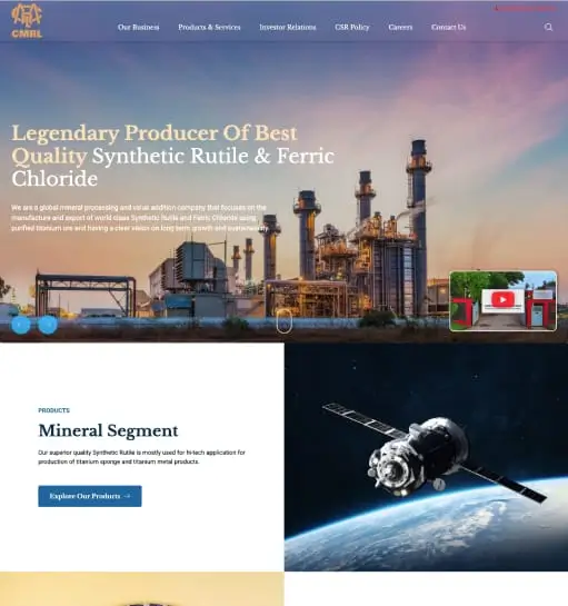 Web Design and Development for CMRL India project showcase