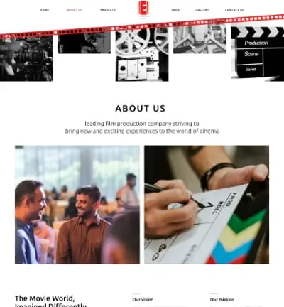 Einstin Media: Web Design & Dev for Film Production case study image 2