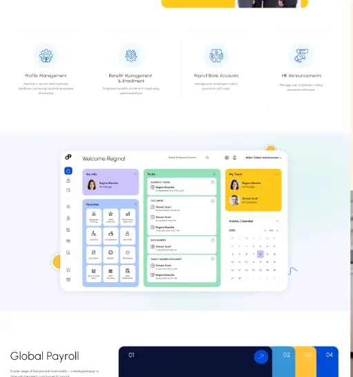 HR & Payroll SaaS Website case study image 2