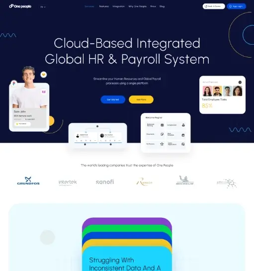SaaS Website for One People project showcase