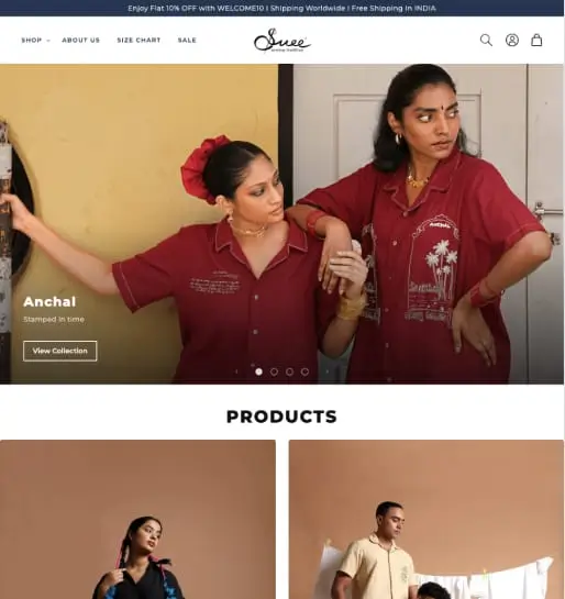 Shopify Store for Clothing Brand project showcase